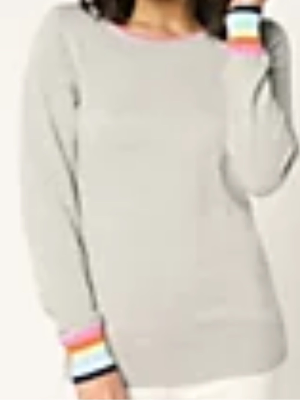 Belle by Kim Gravel Preppy
Rainbow Cuff Sweater-Heather Gray 2X